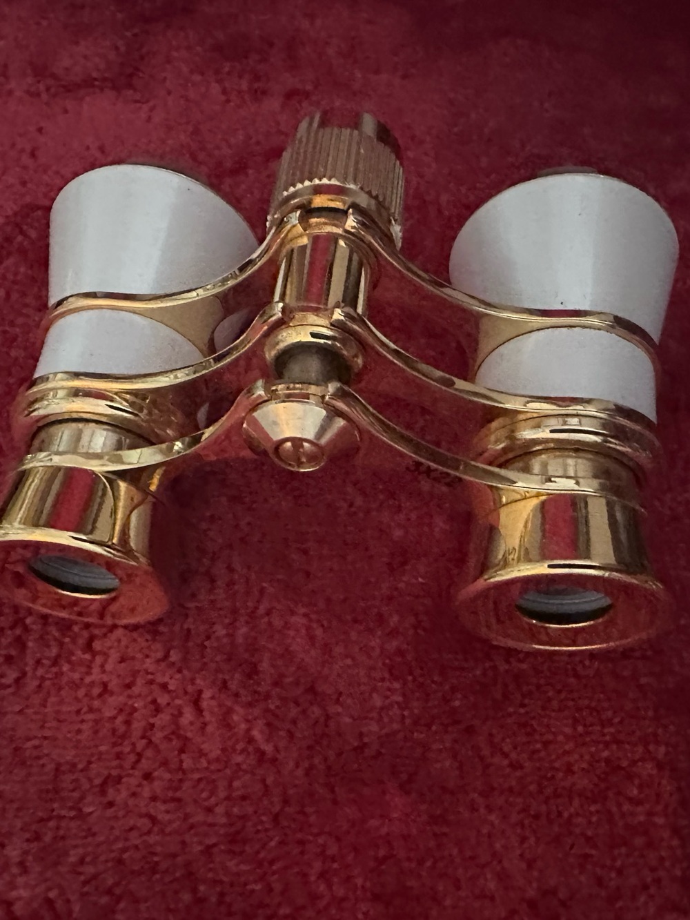 Gold and White Opera Glasses Binoculars